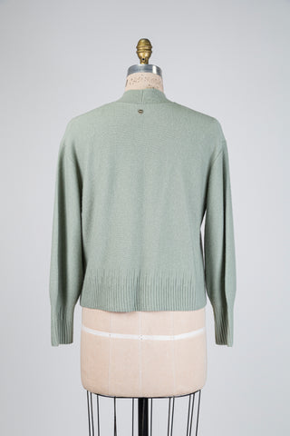 Cardigan luxueux vert sauge (XS à L)