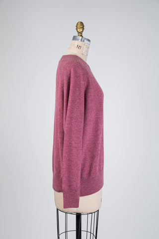 Raspberry heathered cashmere sweater (10)