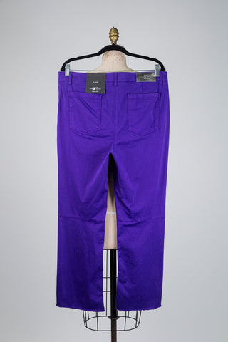 Pantalon stretch en coton violet (14)