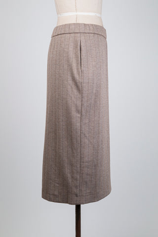 Soft beige herringbone skirt (12)