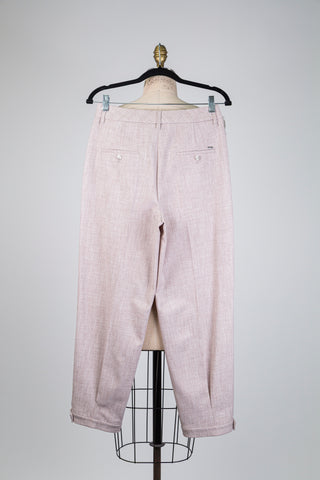 Beige trousers with buttoned hem (6)