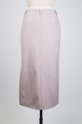 Jupe droite beige rosé (6)