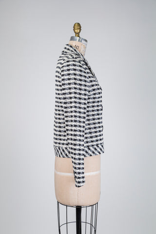 Cream tweed jacket with metallic threads (XS-M-L)