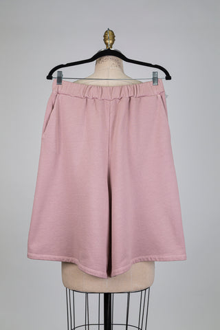 Ash pink cotton Bermuda shorts (M)