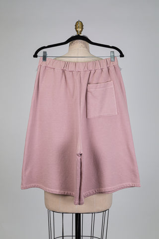 Ash pink cotton Bermuda shorts (M)