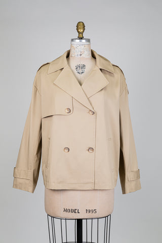 Trench boxy beige (S+)