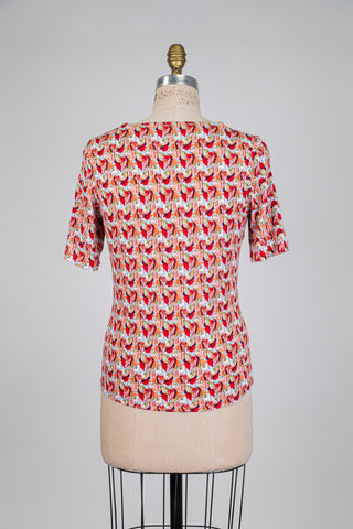 T-shirt à motif graphique multicolore (S)