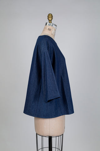 Oversized denim top (S+)