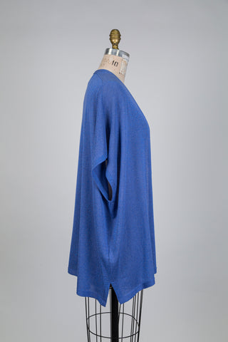 Cardigan léger bleu subtilement scintillant (TU)