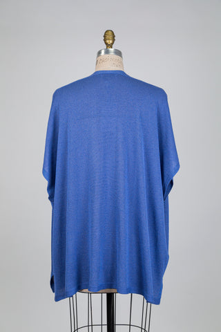 Cardigan léger bleu subtilement scintillant (TU)