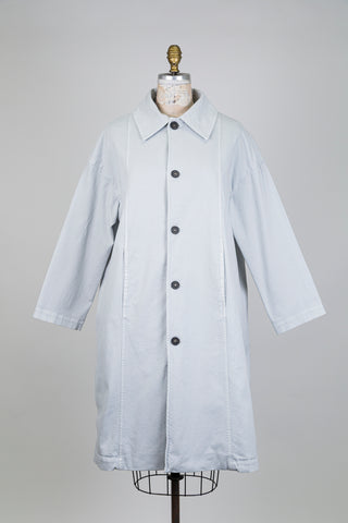 Manteau oversized en coton bleu pâle (S+)