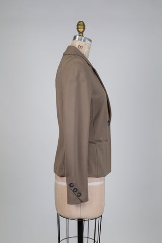 Diagonal button-up taupe blazer (8-10-14)