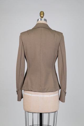 Diagonal button-up taupe blazer (8-10-14)