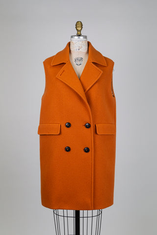 Blazer en laine vierge orange (6)