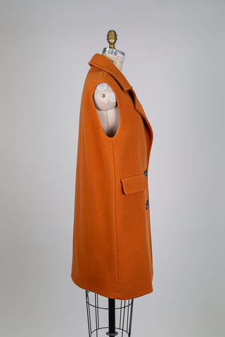 Blazer en laine vierge orange (6)