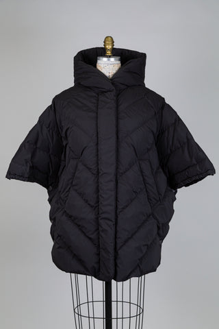 Veste doudoune noire à manches évasées (8+)