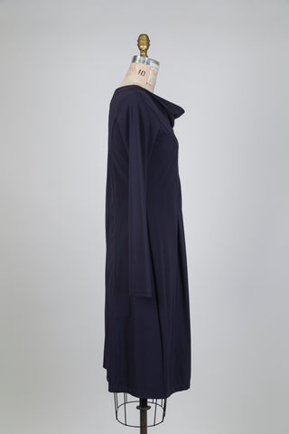 Robe marine à col bénitier (S)