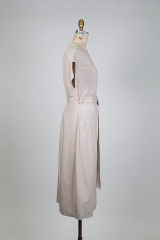 Sand-colored safari dress with belted waist (6)