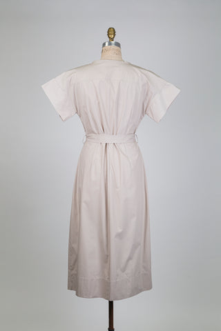 Sand-colored safari dress with belted waist (6)