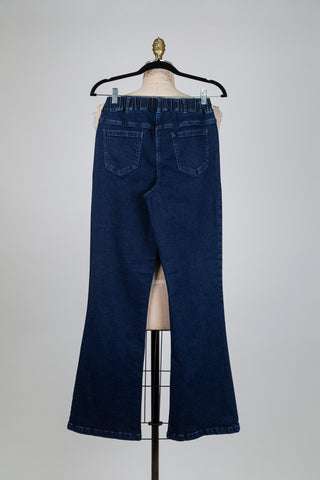 Pantalon denim bleu foncé bootcut (XS/S)