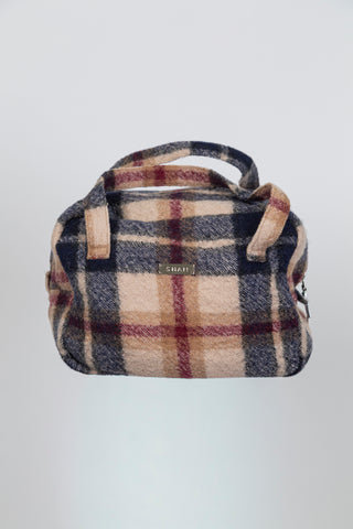 Autumnal tartan wool handbag