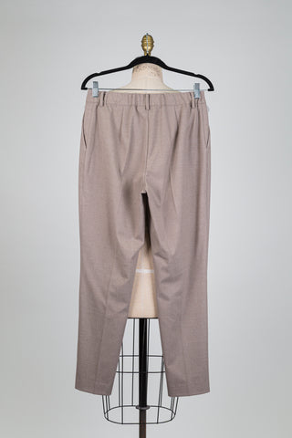 Pantalon tailleur cigarette taupe  (8 à 14)