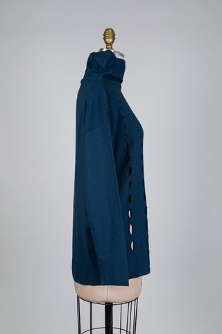 Tunique bleue canard gouttes de lumière (TU)