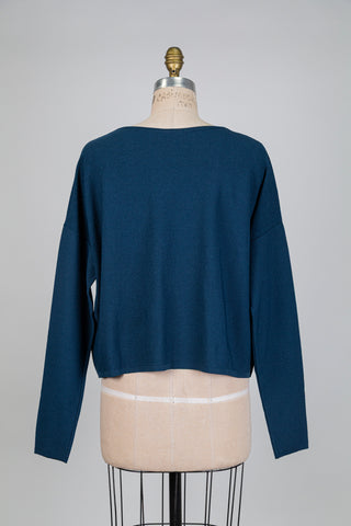 Chandail bleu canard gouttes de lumière (TU)