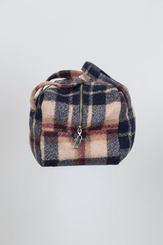 Autumnal tartan wool handbag