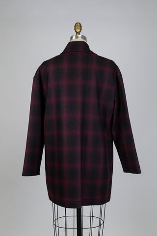 Veste tartan bourgogne et noir (S+M)