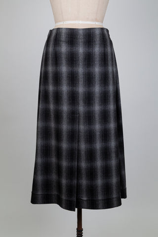 Jupe trompe l'oeil tartan gris (S)