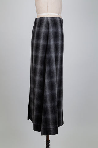 Jupe trompe l'oeil tartan gris (S)