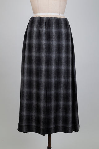 Jupe trompe l'oeil tartan gris (S)