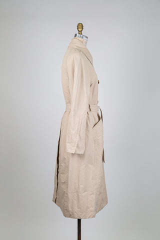 Trench beige effet peau de pêche (8)