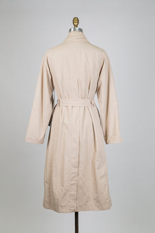 Trench beige effet peau de pêche (8)