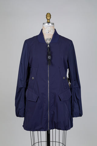 Navy coat with puffed hems (8)