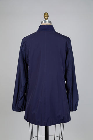 Manteau marine à ourlets bouffants (8)