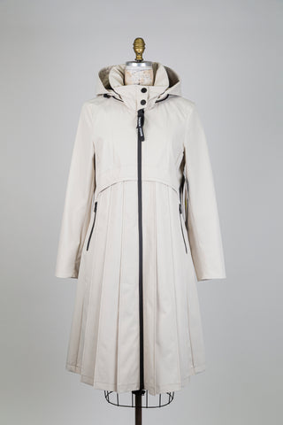 Manteau technique hydrofuge crème à plis plats (8)