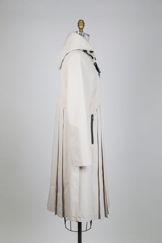 Manteau technique hydrofuge crème à plis plats (8)