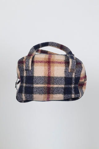 Autumnal tartan wool handbag