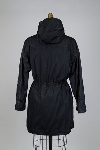 Manteau réversible noir et lainage gris chiné (6)