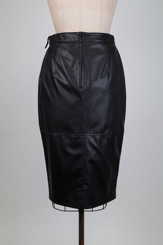 Jupe en faux cuir noir (4)