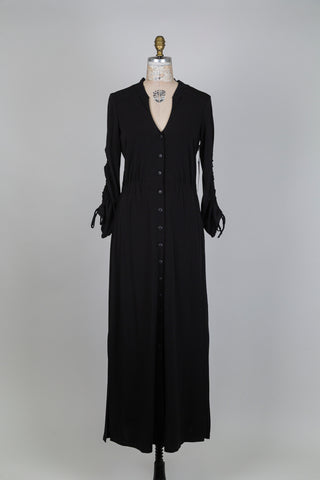 Robe maxi noire cintrée (M)