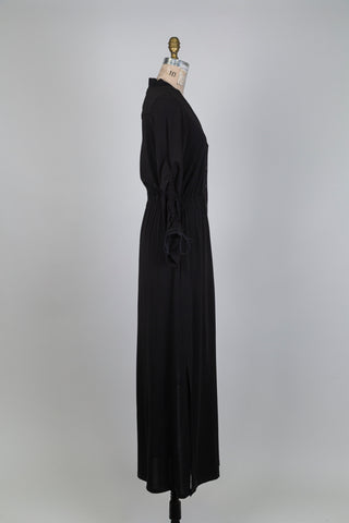 Robe maxi noire cintrée (M)