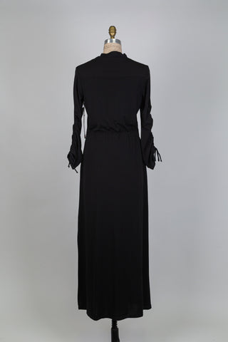 Robe maxi noire cintrée (M)