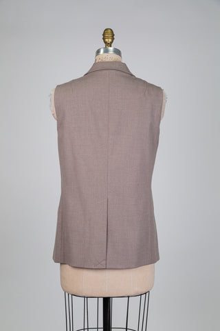 Taupe sleeveless blazer (sizes 6 to 14)