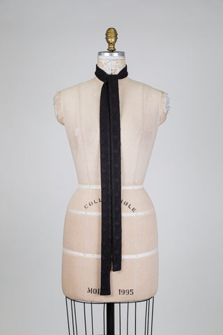 Colonel noir en jacquard moelleux