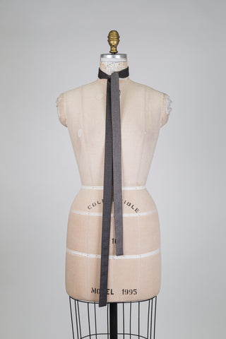 Colonel gris façon cravate bicolore réversible