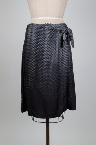 Jupe serpent gris effet portefeuille (6)