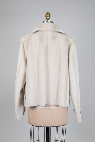 Veste en fausse fourrure crème  (14)